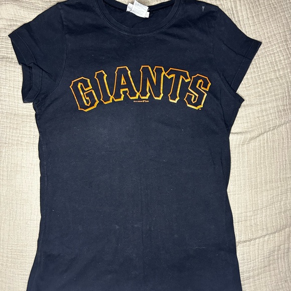 Tops - Giants Women's Black Short Sleeve Tee